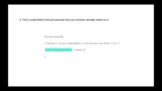 Approaching Recursion Problems - Don t think recursion
