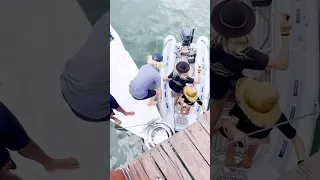 Boat life! Thanks to the friendly locals who let us use their boat to get across🇮🇩 #sailingfamily