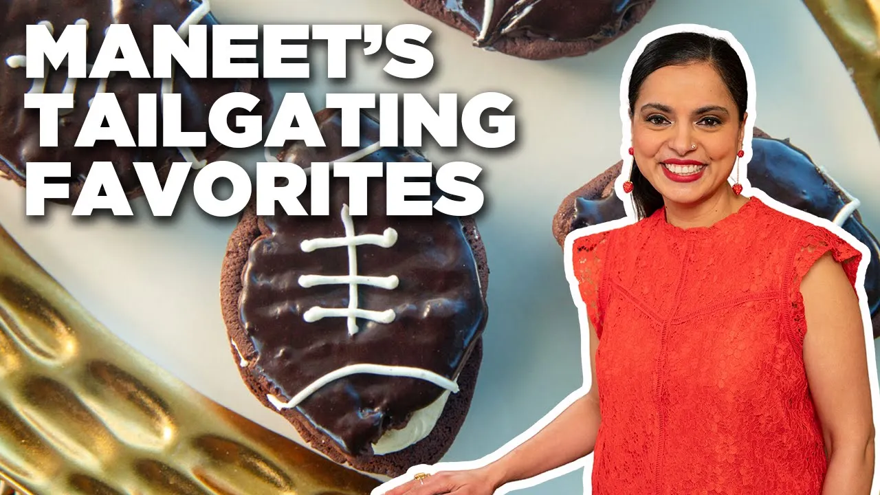 Maneet Chauhan Cooks Tailgating Favorites at Guy Fieri