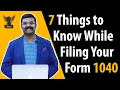7 Things to Know While Filing Your Form 1040