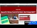 OpenPLC Relay Control in Node Red Using MQTT