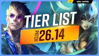 new tier list for patch 26 14 league of legends