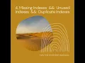 4 Missing Indexes Unused Indexes Duplicate Indexes