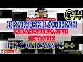 C MEMBUAT POLA SEGITIGA SIKU TERBALIK DENGAN C