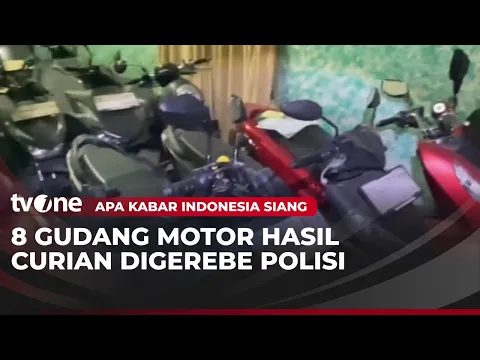 Polisi Gerebek Gudang Berisi 135 Motor Curian