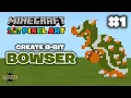 Minecraft Pixel Art Tutorial 8-Bit Bowser Super Mario Bros NES