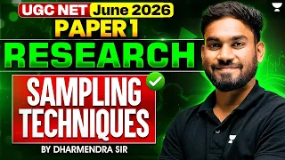 UGC NET Paper 1 June 2026 | Research Sampling Techniques Paper 1 | Dharmendra Sir