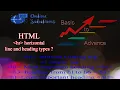 HTML Horizontal Line hr tag