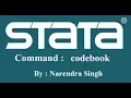 Lesson 02 How codebook command works