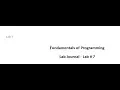 cp lab journal 6 arrays read decrp watch full for all tasks of arrays