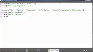 Python Tutorial Sliced Sequence In Python Tamil Part-17