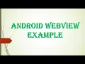 Android Webview Example Android Studio Webview Example