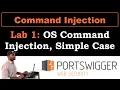 Command Injection 1 OS Command Injection Simple Case