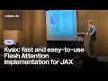 Fast and easy-to-use Flash Attention implementation for JAX - Kvax ICLR