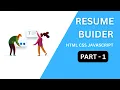 Create a Resume Builder using HTML CSS JavaScript JS Project for Beginners