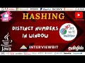 Distinct Numbers In Window DSA Interviewbit Hashing Java Tamil