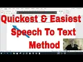 Easiest Speech To Text Dictate Method Windows 10 Microsoft Word Office Products Dictation