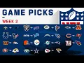 NFL Week 2 Game Picks