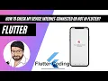How to check device Internet-connected or not in Flutter Flutter Connectivity Flutter Coding