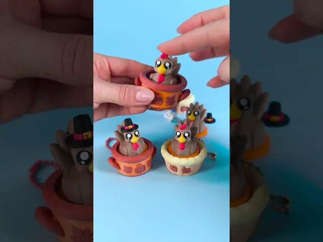 Cute Clicker Turkey, Thanksgiving Clicky Keychain & Desk Version  video thumbnail
