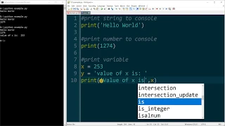 Python Basics - Print to Console
