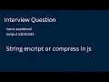String compression or encript in javascript
