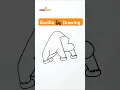 How to draw gorilla Easy gorilla drawing Gorilla drawing