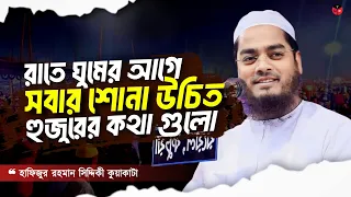 রাতে শোয়ার আগে অবশ্যই ওয়াজটি শুনবেন। অজোরে কাঁদবেন ওয়াজটি শুনে মাওলানা হাফিজুর রহমান সিদ্দিকী