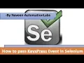 How to pass KeysPress Event in Selenium