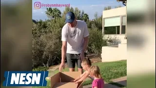 Gordon Hayward doesn t seem very happy with their gender reveal