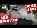 Indiana Town SWALLOWED by Floodwaters as Drone Captures Widespread Devastation