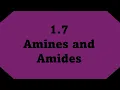 Amines and Amides Structure Naming and Reactions 1 7
