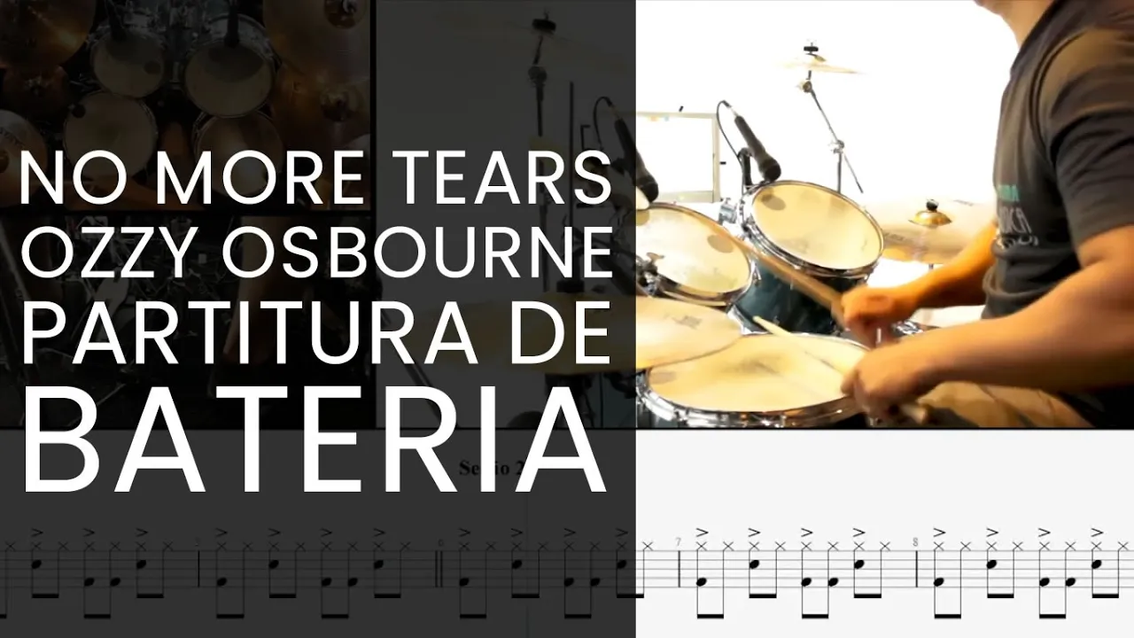 NO MORE TEARS - OZZY OSBOURNE | DRUM COVER - COMO TOCAR PARTITURA DE MÚSICA DE BATERIA NO MORE TEARS - OZZY OSBOURNE | DRUM COVER - COMO TOCAR PARTITURA DE MÚSICA DE BATERIA
