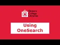 Using OneSearch