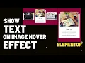 Elementor Show Text On Image Hover Effect WordPress Builder Tutorial