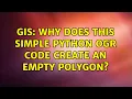 GIS Why does this simple Python OGR code create an empty polygon 2 Solutions