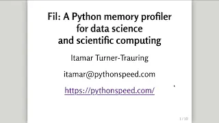 Itamar Turner-Trauring - Fil A Python Memory Profiler