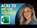 How to do Acre to meter square formula in Excel Easy Tutorial