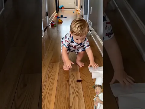 Kids hunt roaches in hallway #TikTokShopDealsforYouDays #pajamas#babeereshinee #sahm #baby