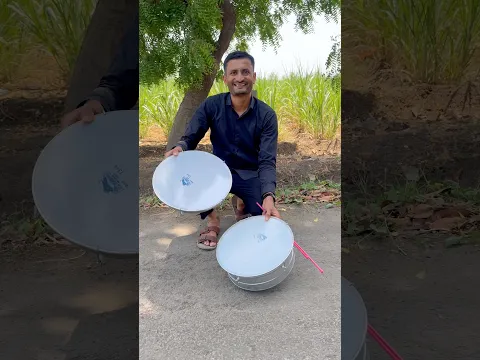 Two drum set dhol and round drum