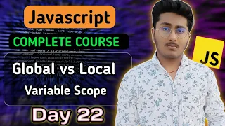 Global vs Local Variable Scope JavaScript JavaScript Tutorial In Hindi