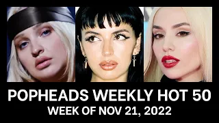 Popheads Weekly Hot 50 Chart Week of November 21 2022