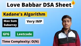 Kadane s Algorithm Kadane s Algo v v v v v Imp Kadane Algo Maximum Sum Subarray Leetcode