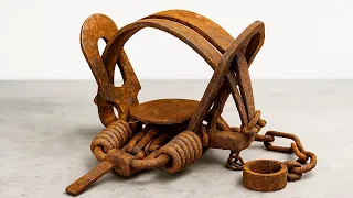 Rusty Vintage Animal Trap Restoration 