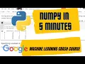 9 Learn Numpy basics in 5 minutes Google s machine learning crash course s numpy tutorial
