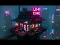 Cozy Cyberpunk Cafe | Lofi Rainy Night Beats for Studying & Relaxing