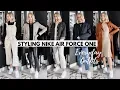 Nike Air Force Ones How To Style Air Force 1 White Trainers With Everyday Outfits