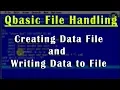 QBASIC File Handling Example Creating and Writing Data to Data File SEE Oriented