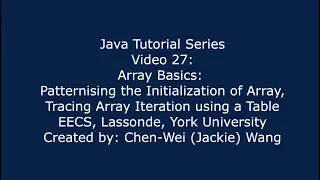 EECS1021 Java Tutorial 27