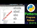 Printing abc in triangle Shape decreasing order Pattern Program Python